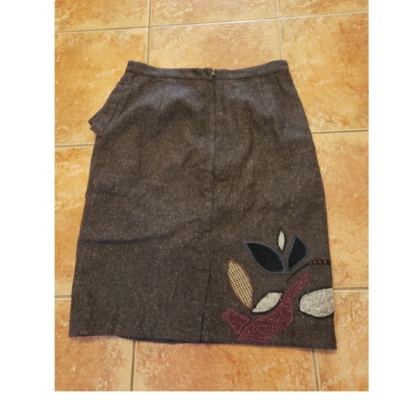 Anthropologie Floreat tweed wool skirt 10 - Picture 5 of 8
